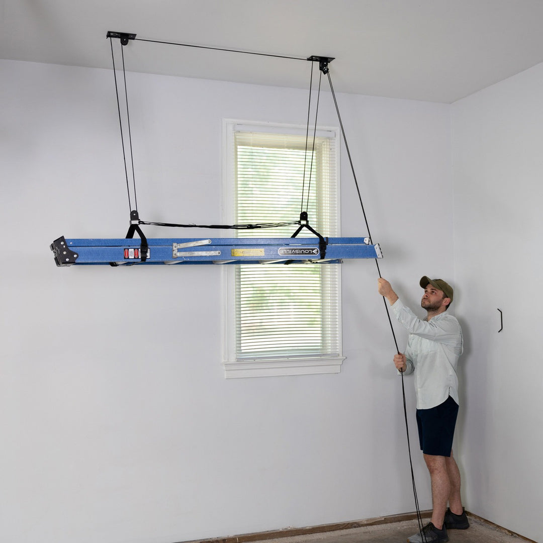 how to hang ladder from ceiling