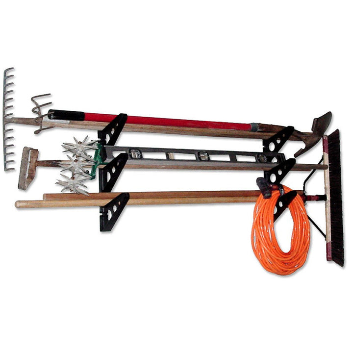 Garage Tool  Rack | Trifecta Storage Rack | Yard Tool Organizer