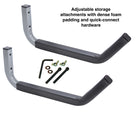 padded steel arms for kayak storage