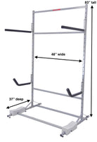 metal storage rack for kayaks and paddleboards