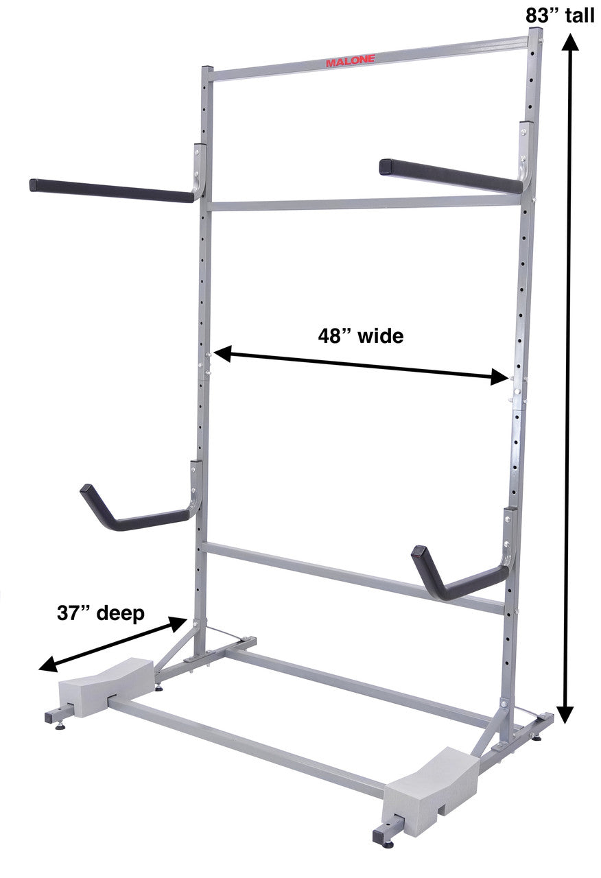 metal storage rack for kayaks and paddleboards