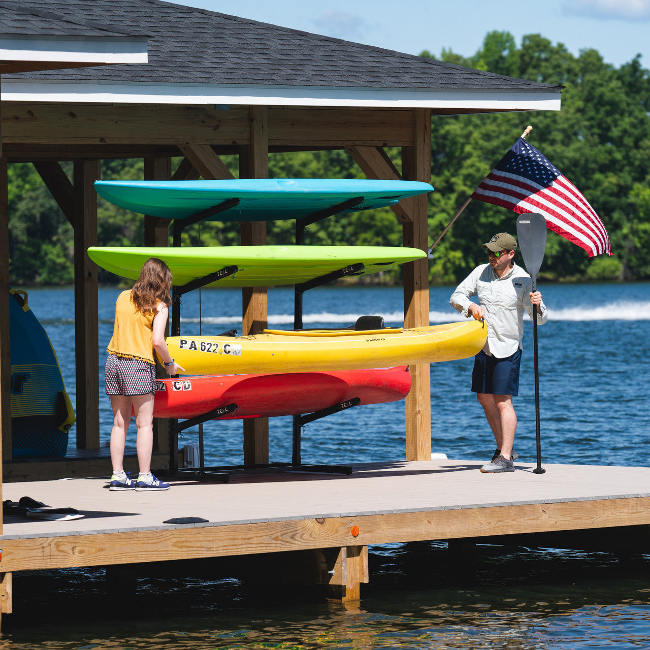 freestanding kayak rack