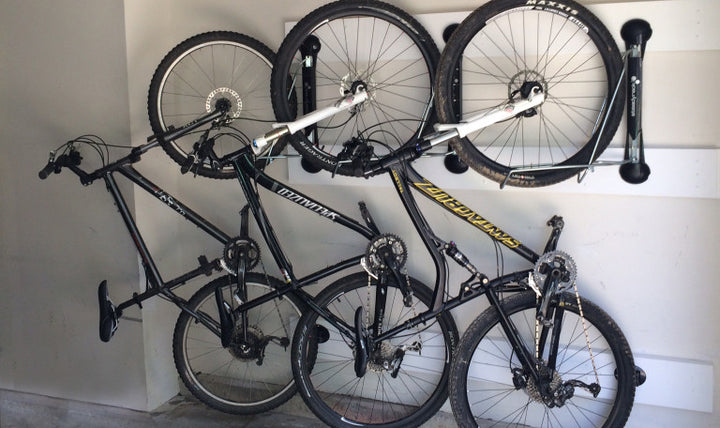 garage wall storage for mountain bikes