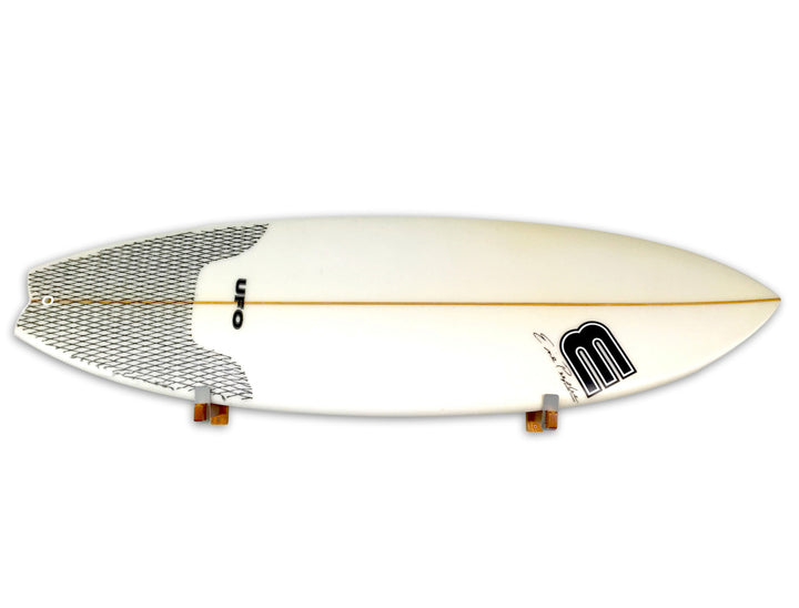 minimalist surfboard wall mount