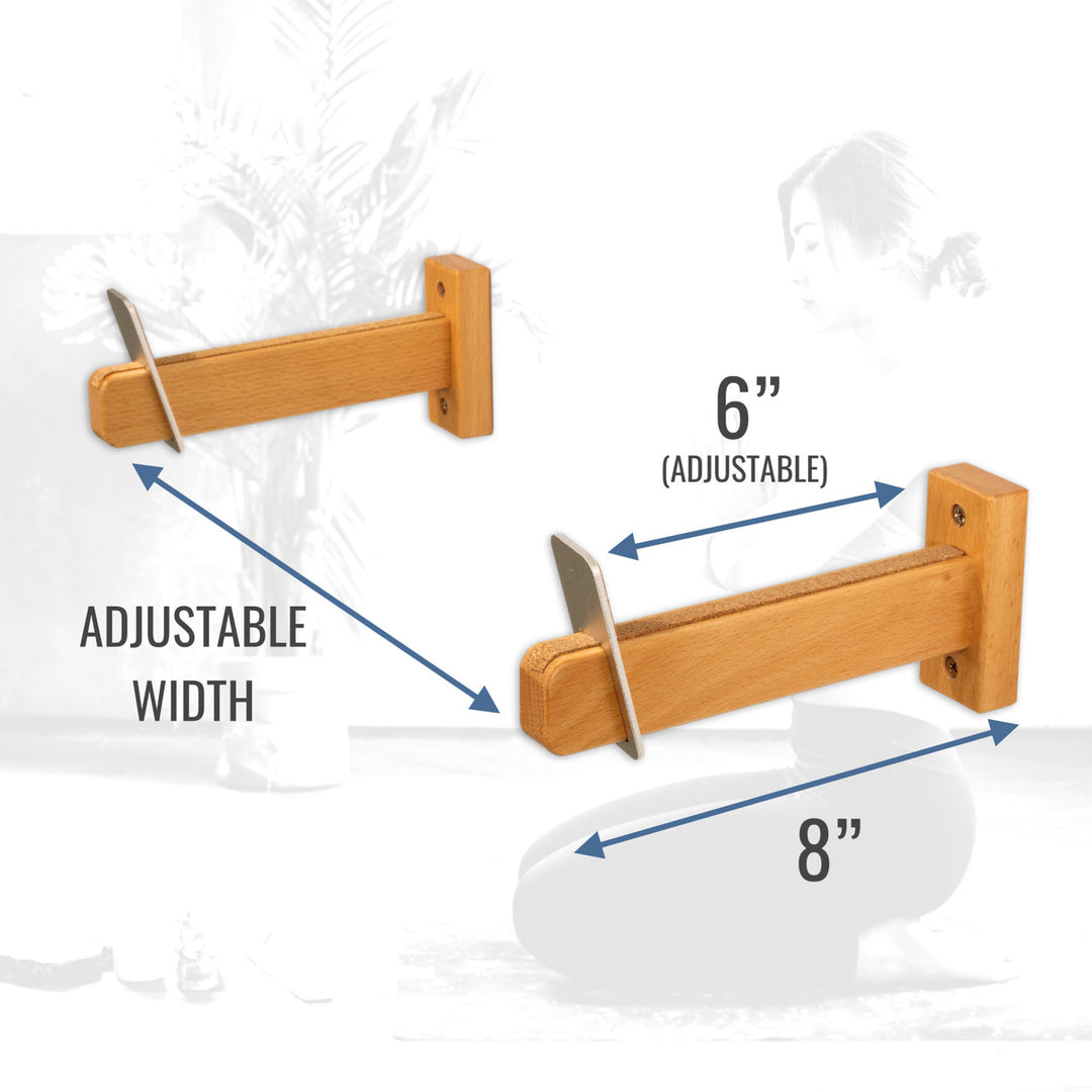 Wooden Yoga Mat Hooks Set Teak Wooden Yoga Mat Holder Wooden Yoga Mat Wall  Mount Wall Mounted Yoga Mat Storage 