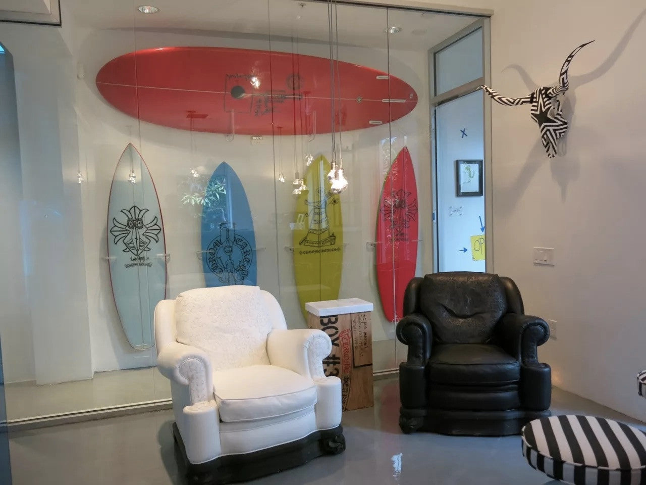 surfboard wall art mount