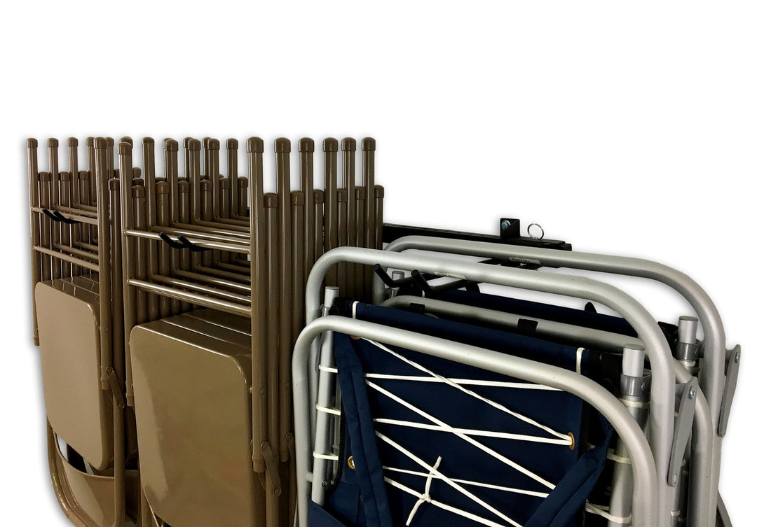 organized storage for folding chairs