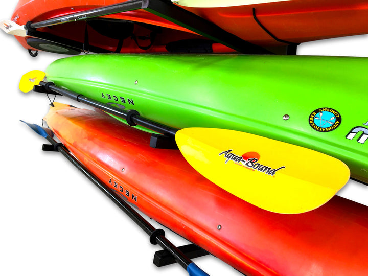 kayak paddle wall storage rack