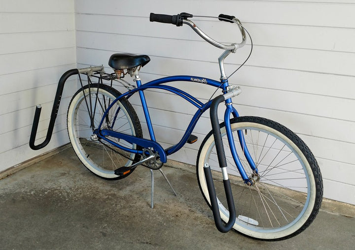 bicycle with SUP rack cradles
