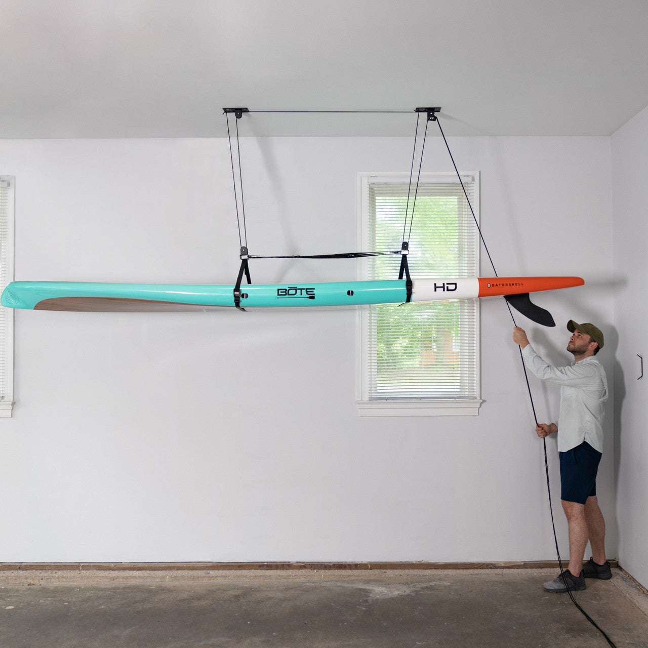 Surfboard ceiling deals rack