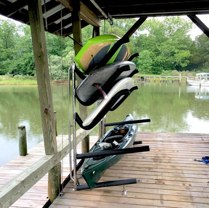sup and kayak stainless steel rust outdoor dock storage rack