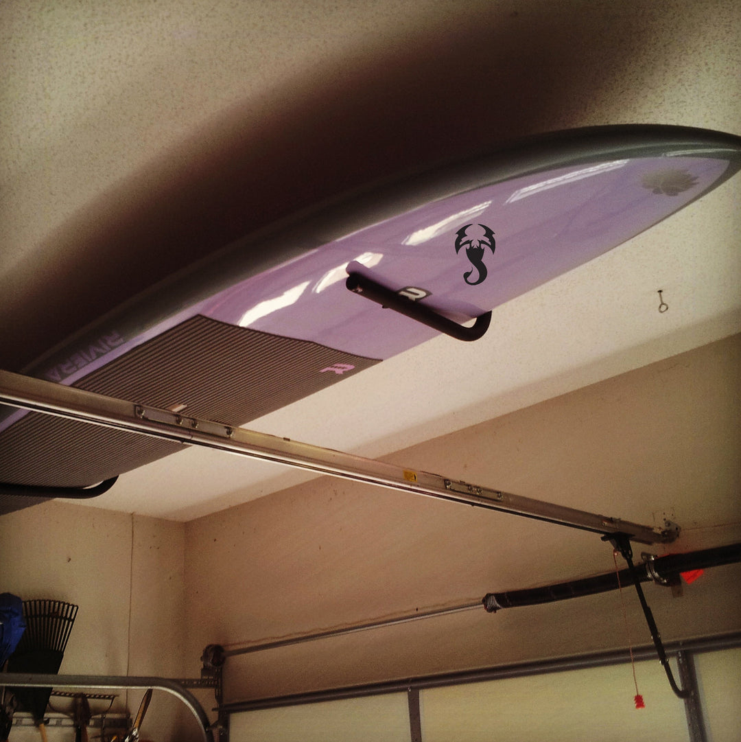 single paddleboard garage ceiling storage rack