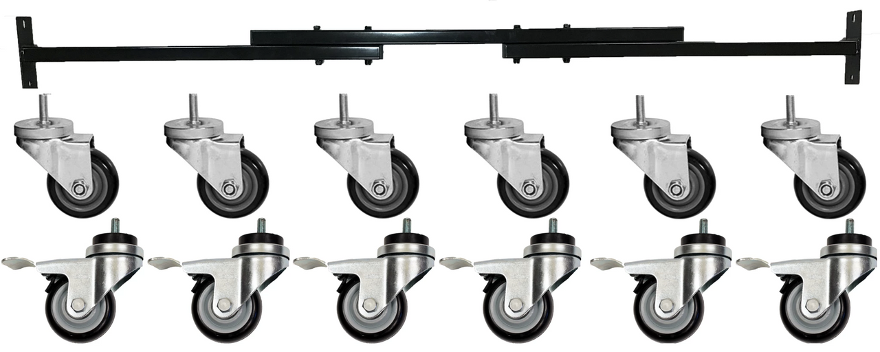 wheels for freestanding kayak storage rack