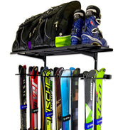 ski wall storage rack and shelf