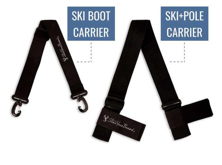 skis and ski boot carry straps