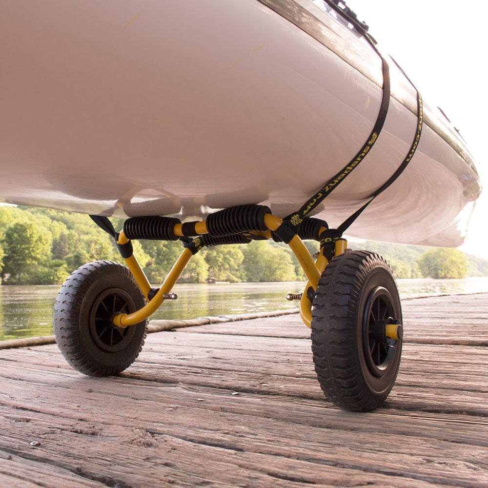 Stowable Kayak Dolly | Airless Cart for Lightweight Kayaks