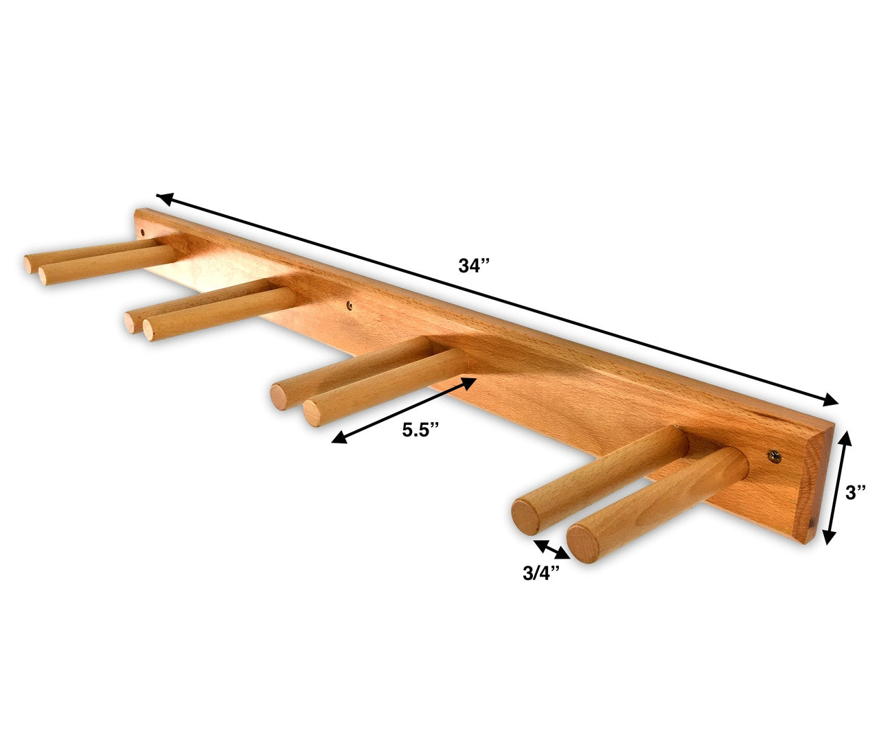 timber ski storage rack