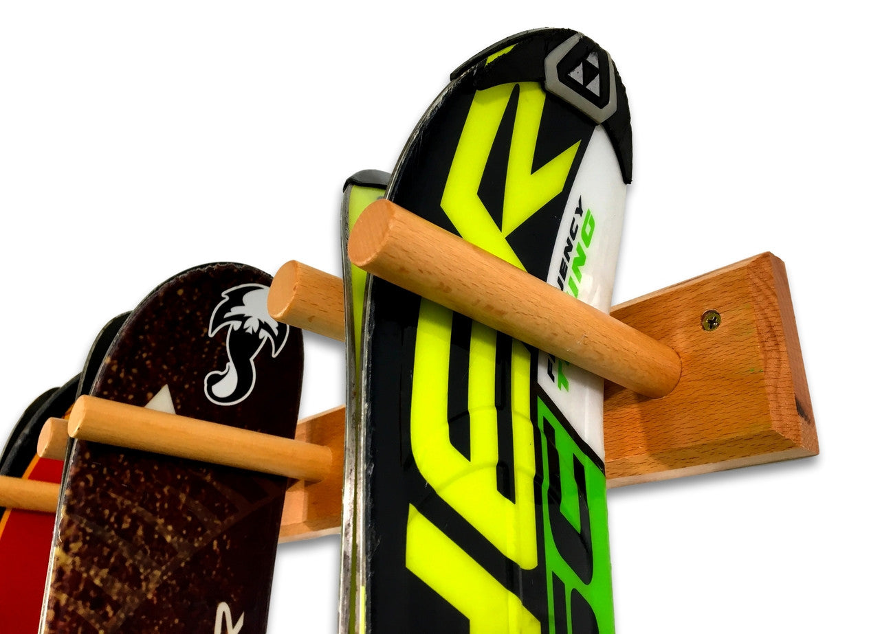 Snowbird Ski Storage Wood Rack | Holds 4 Pairs of Skis – StoreYourBoard