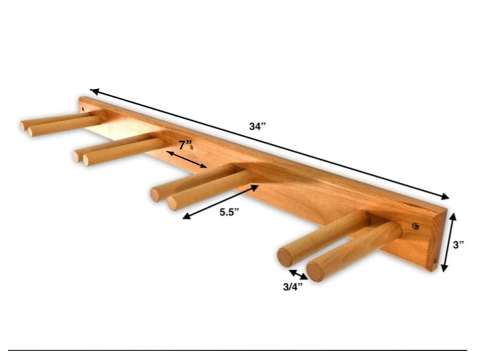 timber ski wall rack