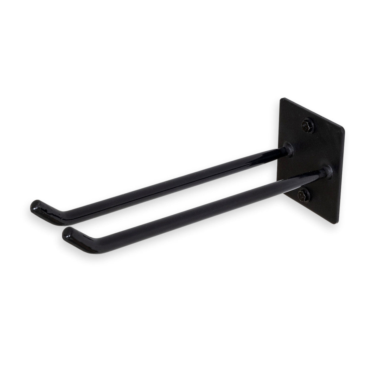 Husky 50 lbs. Heavy-Duty Wall-Mounted Black Steel Double Straight Hook Tool  Rack with Mounting Hardware 816370 - The Home Depot