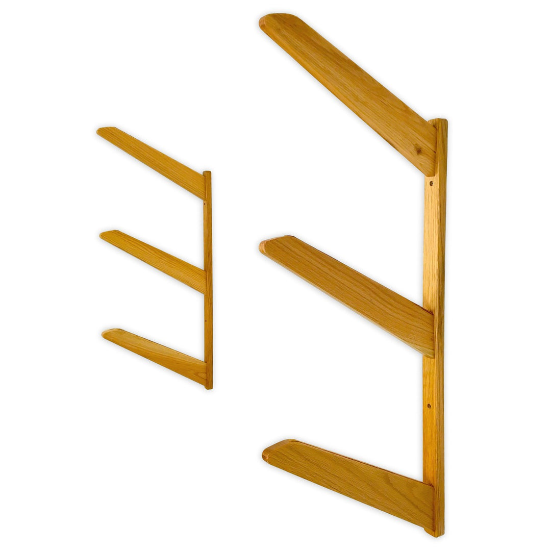 Timber Snowboard Wall Rack | Solid Oak | Holds 3 Snowboards