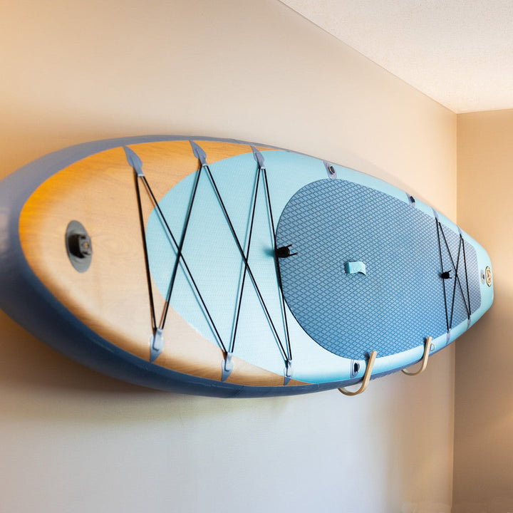 Minimalist Wood SUP Rack | Paddleboard Wall Hooks