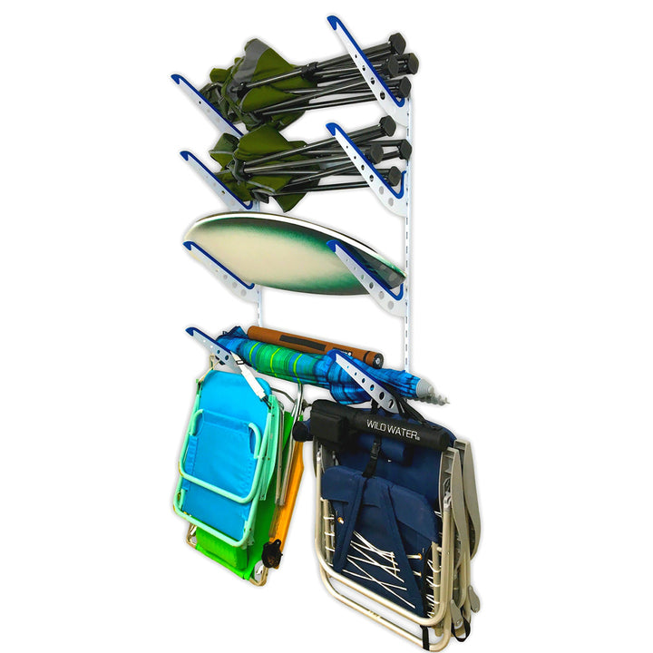 Beach Gear Wall Rack | Beach Chairs and Umbrellas Storage