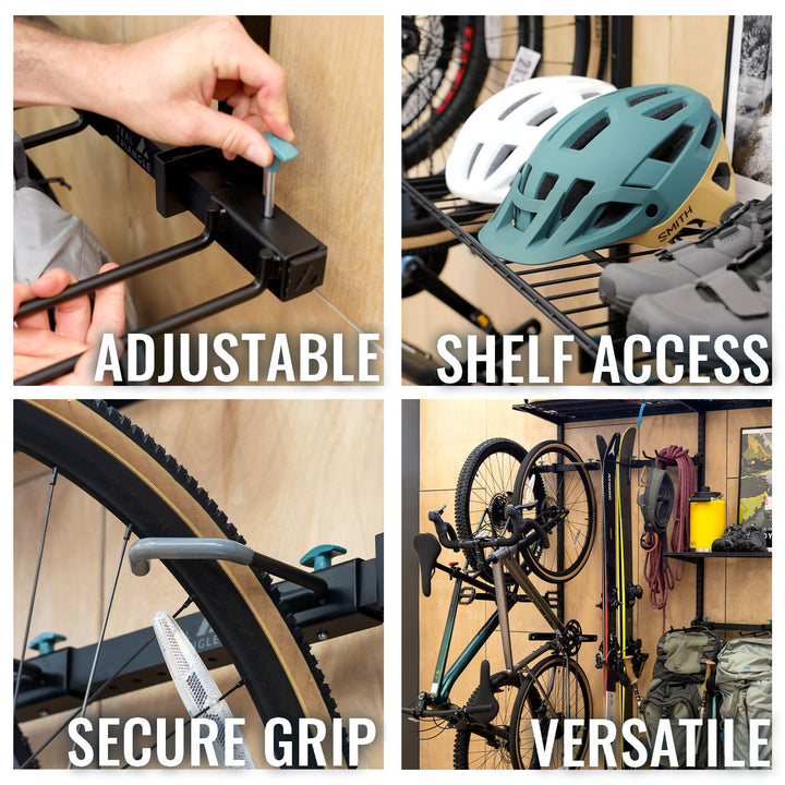 bike ski camping gear wall system organizer