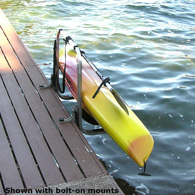 Kayak storage rack for dock shop