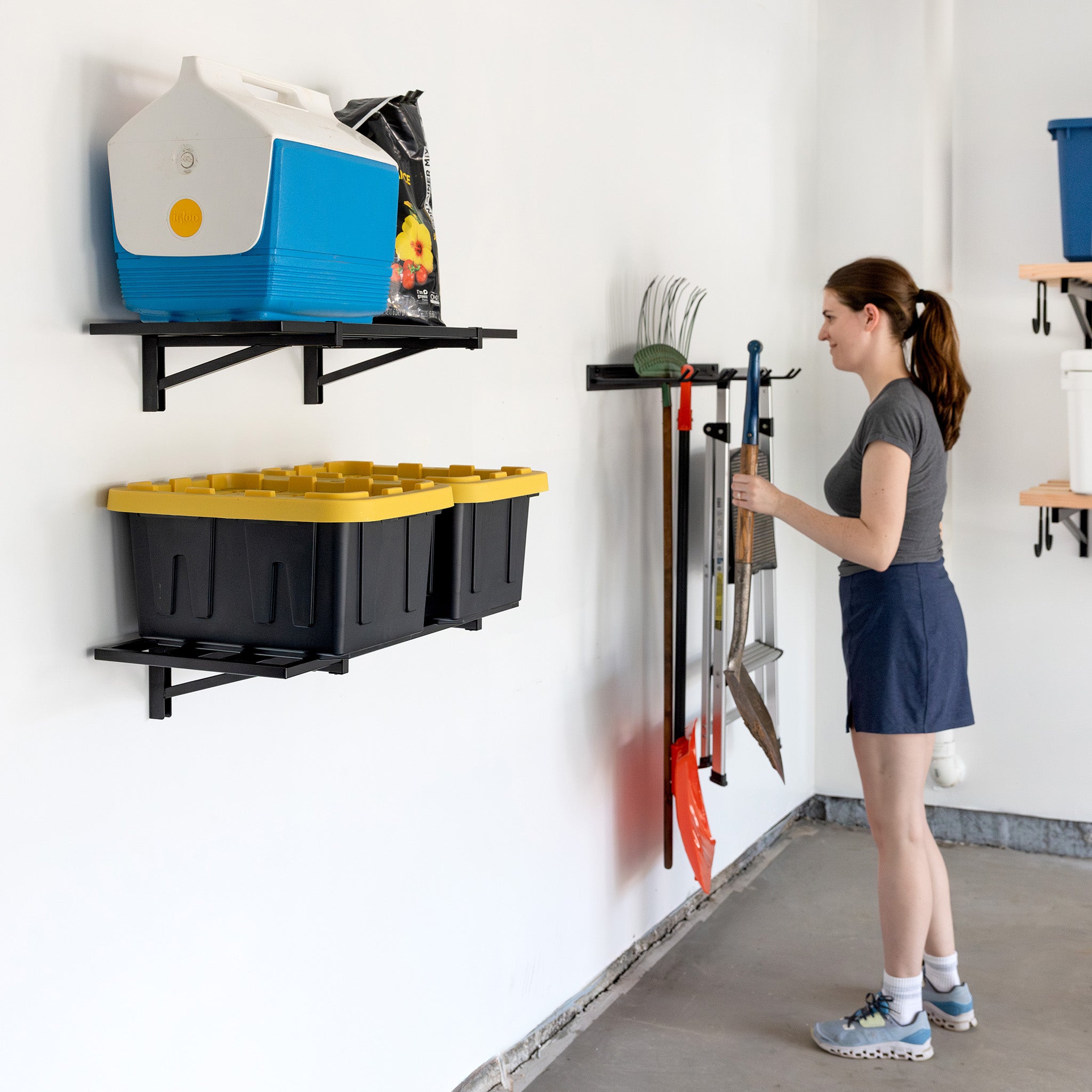 Compact Garage Wall Shelves, 1' x 2' Wall Mounted Shelving, Heavy