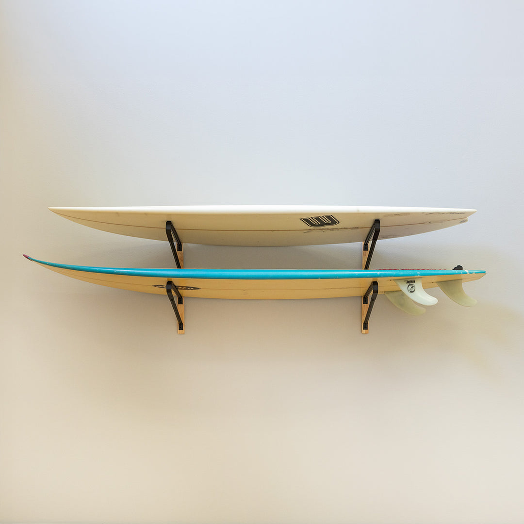 indoor surfboard storage and display wall mount