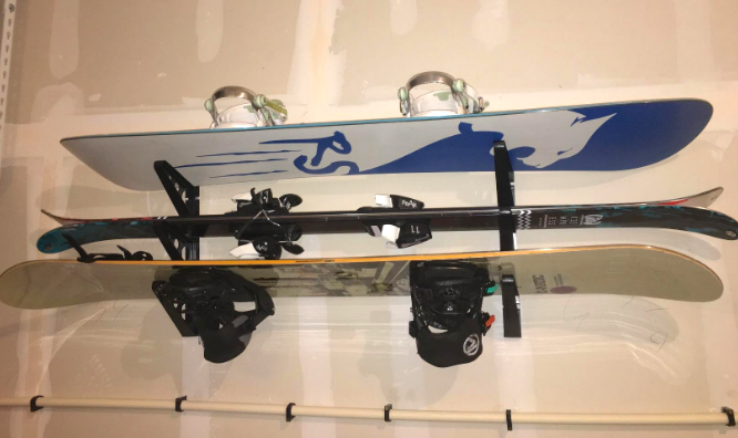 snowboard and ski rack