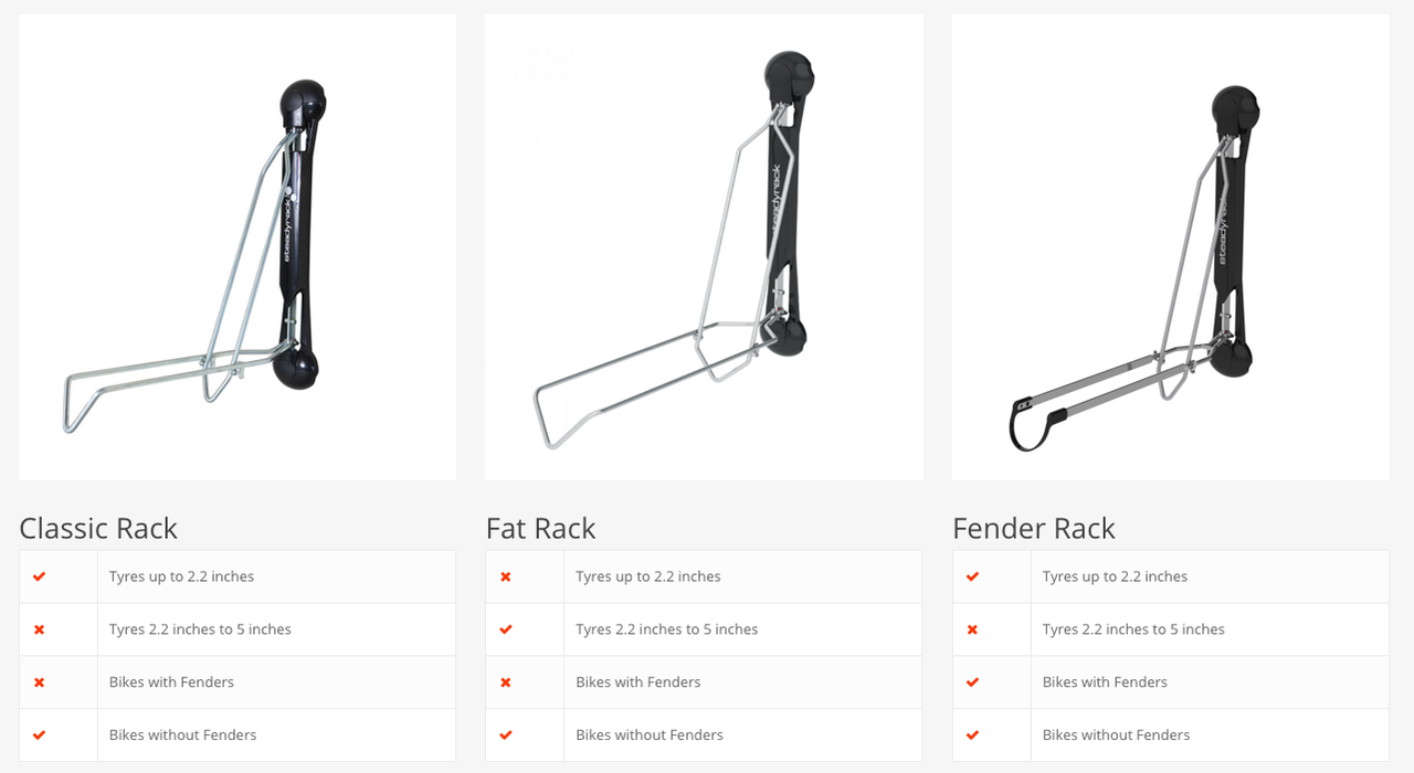 bike rack dimensions