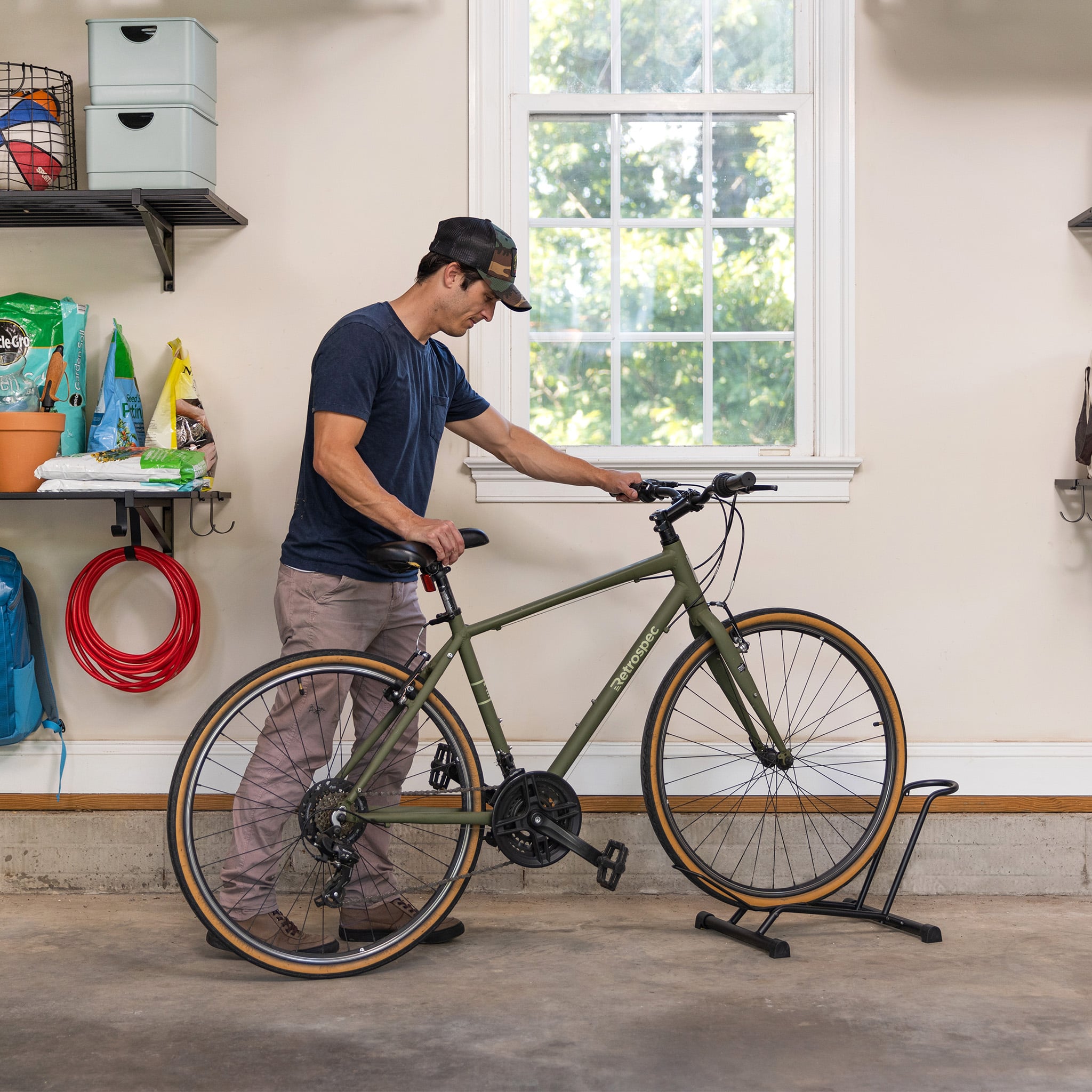 garage floor bike rack