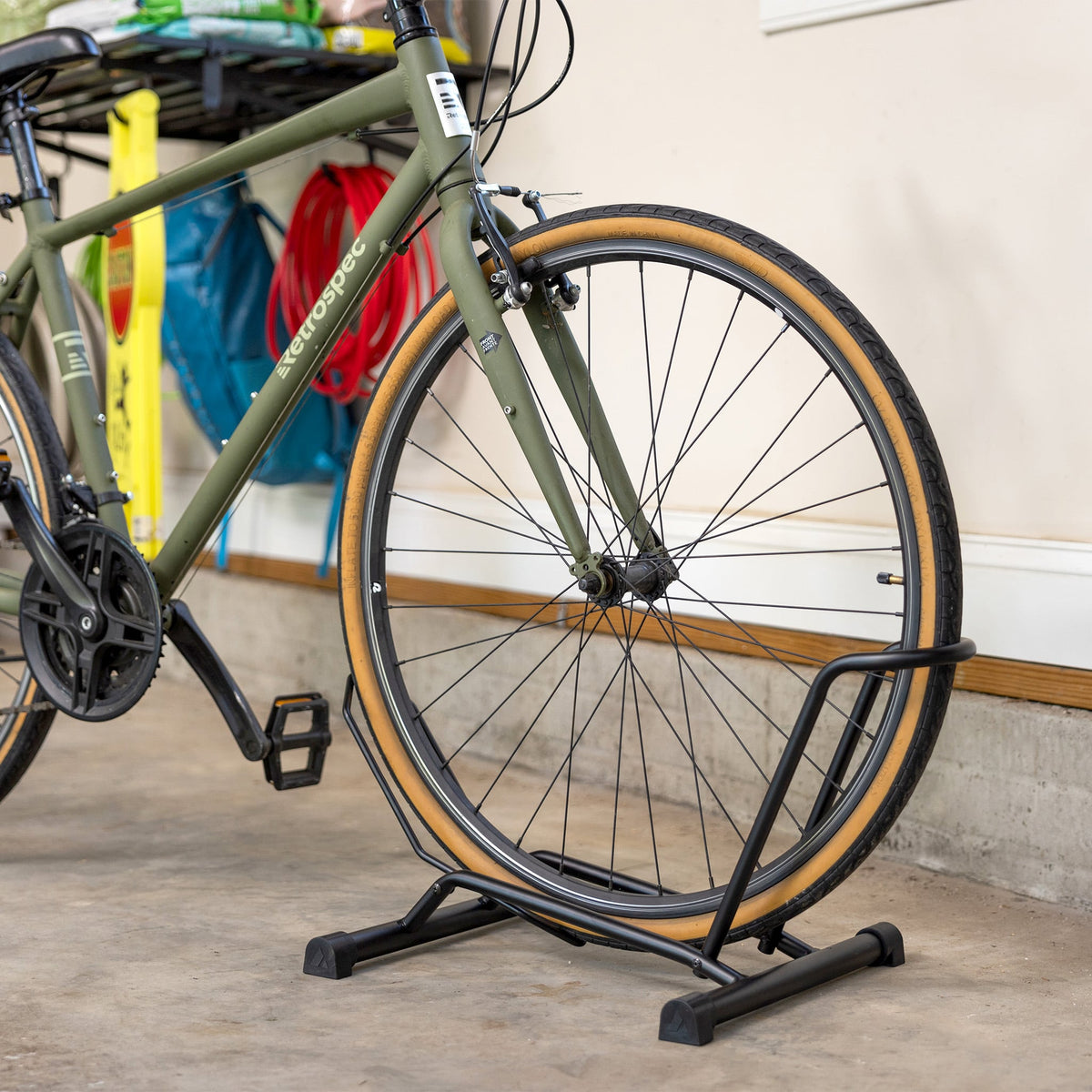 CycleStand Bike Floor Stand, No-Lift Garage Bicycle Parking, Single ...