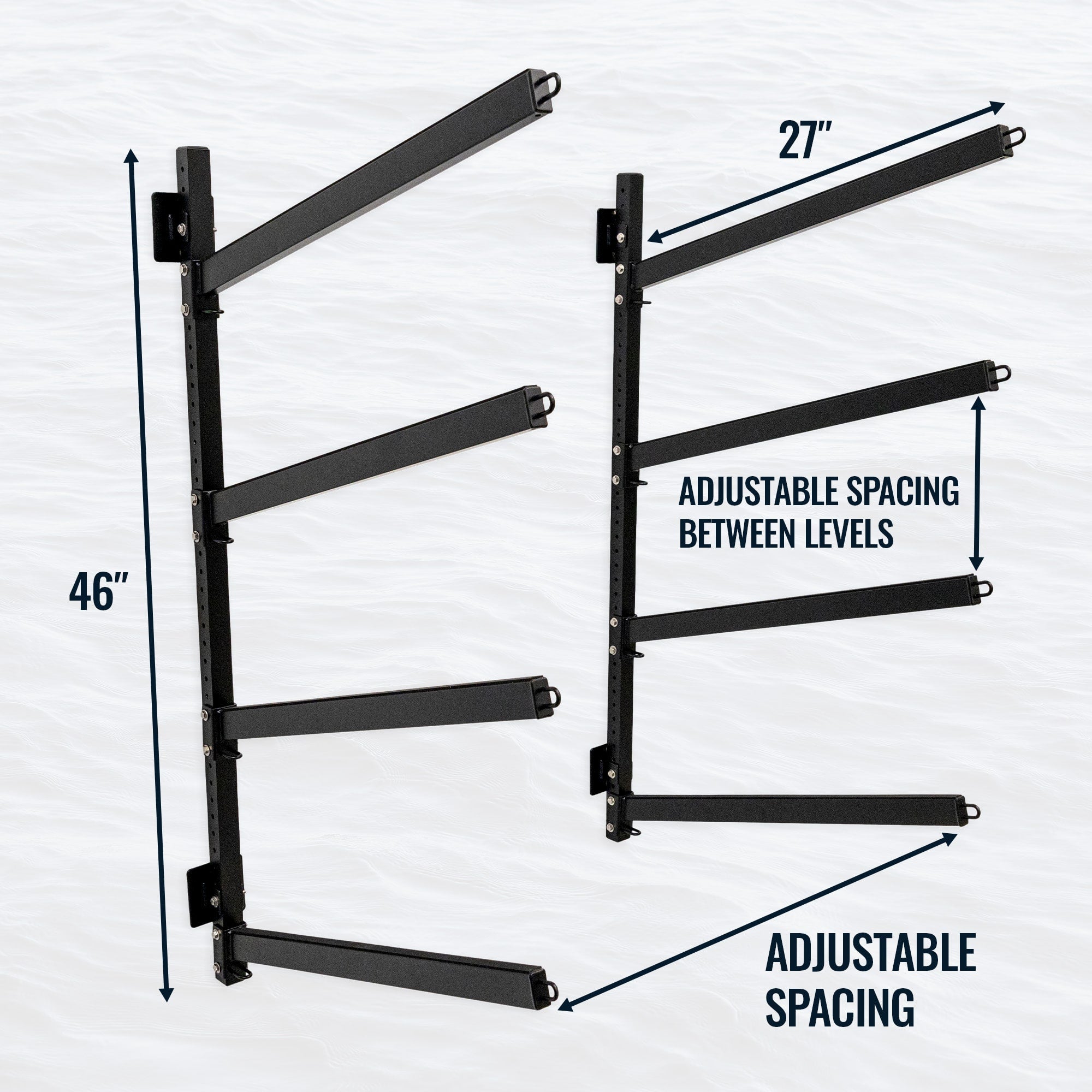 Adjustable discount kayak rack