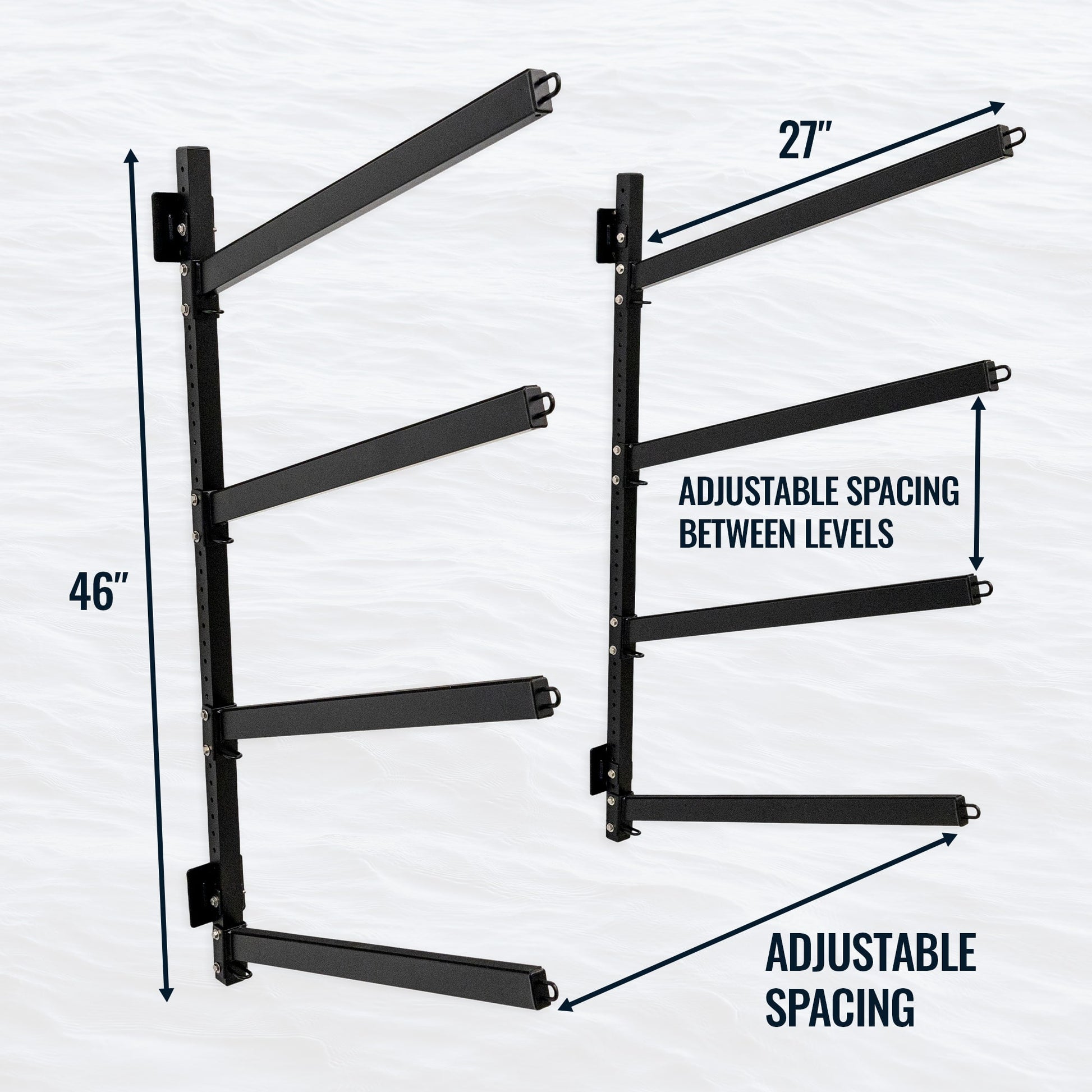 steel 4 level kayak storage