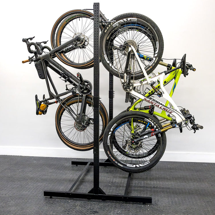 Bike Rack Double Stack Profile Free standing 8 Bike Rack, Double-Sided Garage Bike Storage, Standing ...