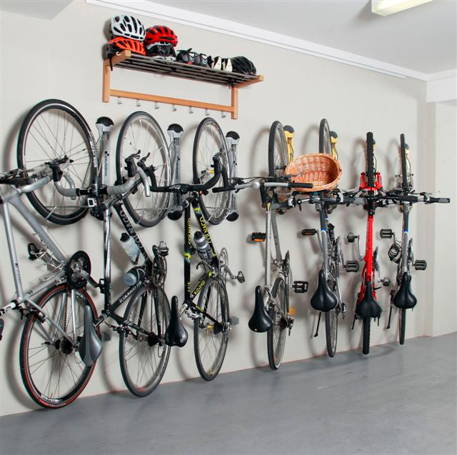 Compact Bike Wall Rack | Swivel Vertical Storage Mount | Tires Up
