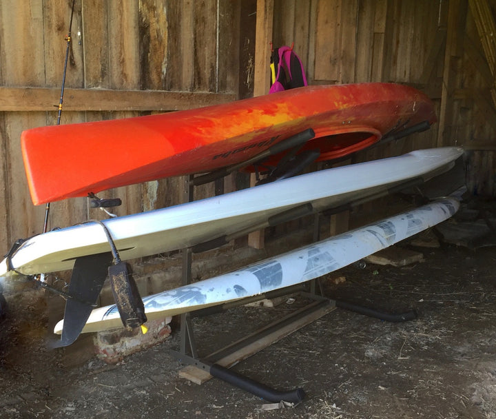 barn and garage storage rack for paddleboards