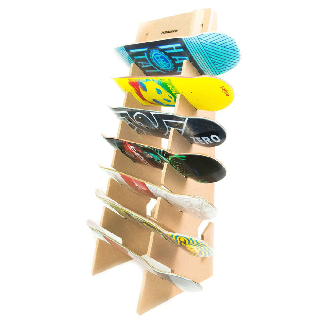 Freestanding Skateboard Rack | 7 Boards