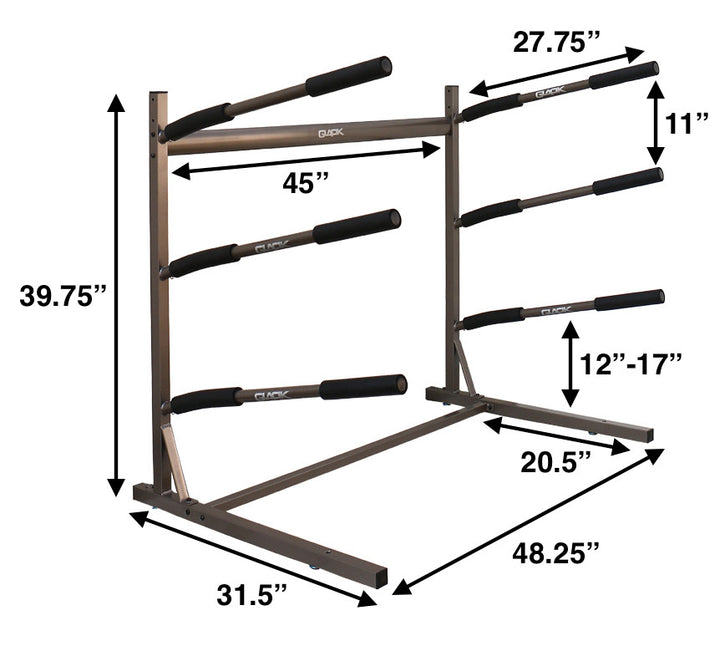 freestanding standup paddleboard floor rack dimensions
