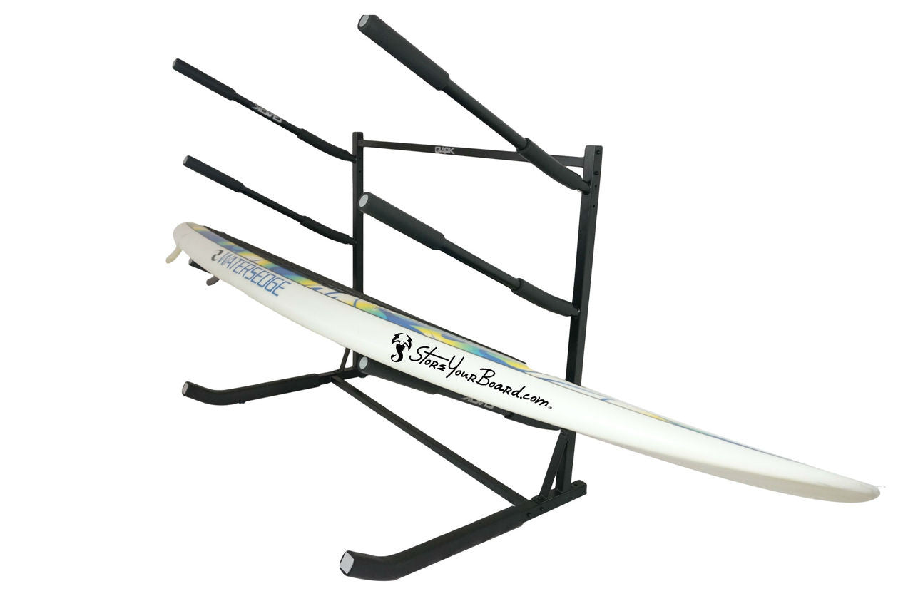 freestanding black sup rack