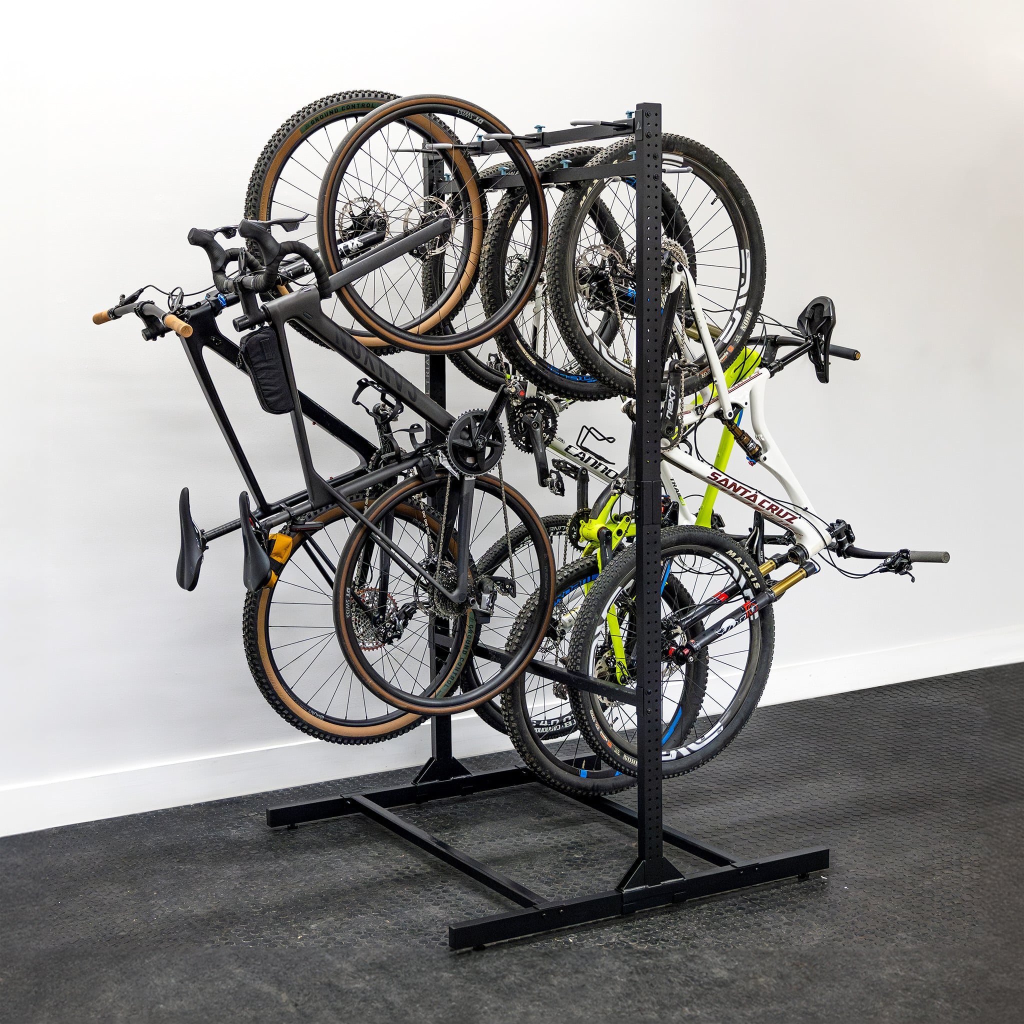Bike Rack Double Stack Profile Free standing 8 Bike Rack, Double-Sided Garage Bike Storage, Standing ...