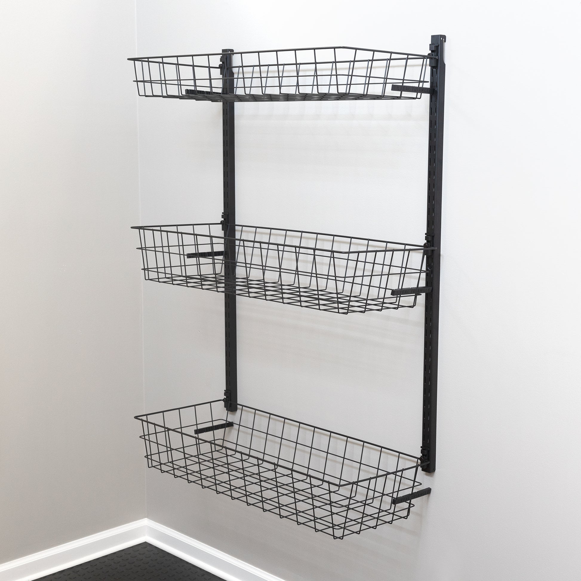 heavy duty black wire basket organization