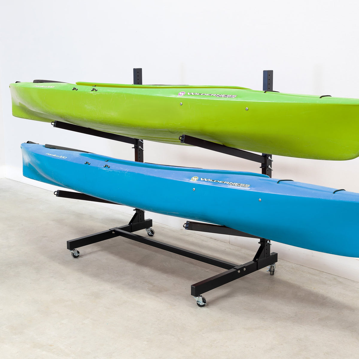 Wheeled Kayak Rack, Outdoor & Garage Storage for 2 Kayak, Paddle Board ...