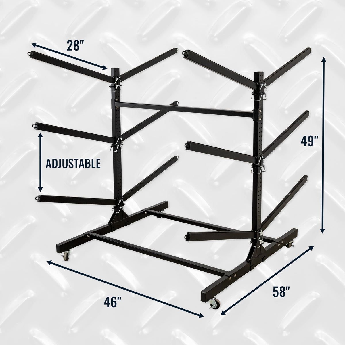 Rolling Kayak Rack, Outdoor Storage for 6 Kayak, SUP, or Canoe ...