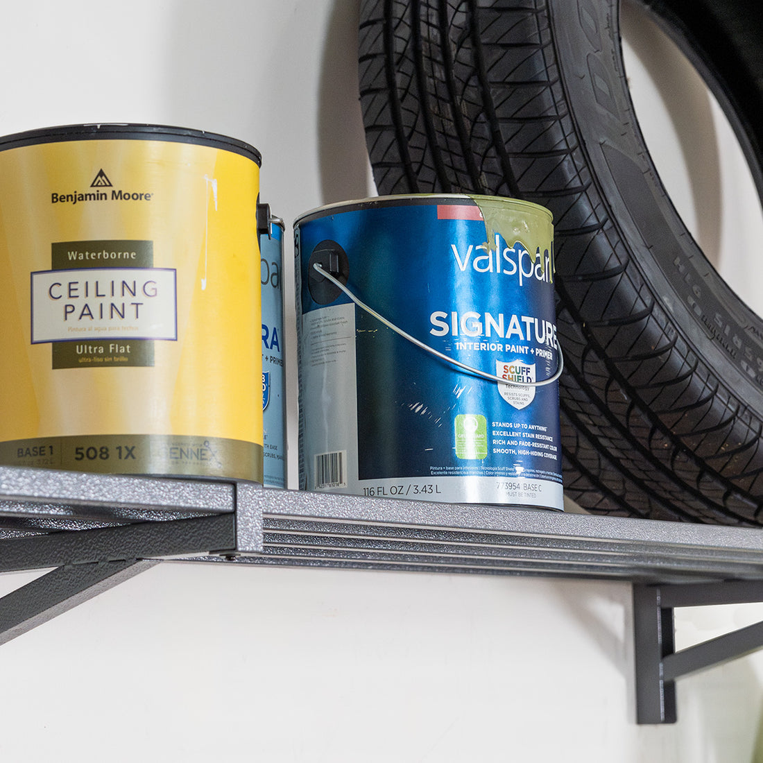 garage mounted shelving