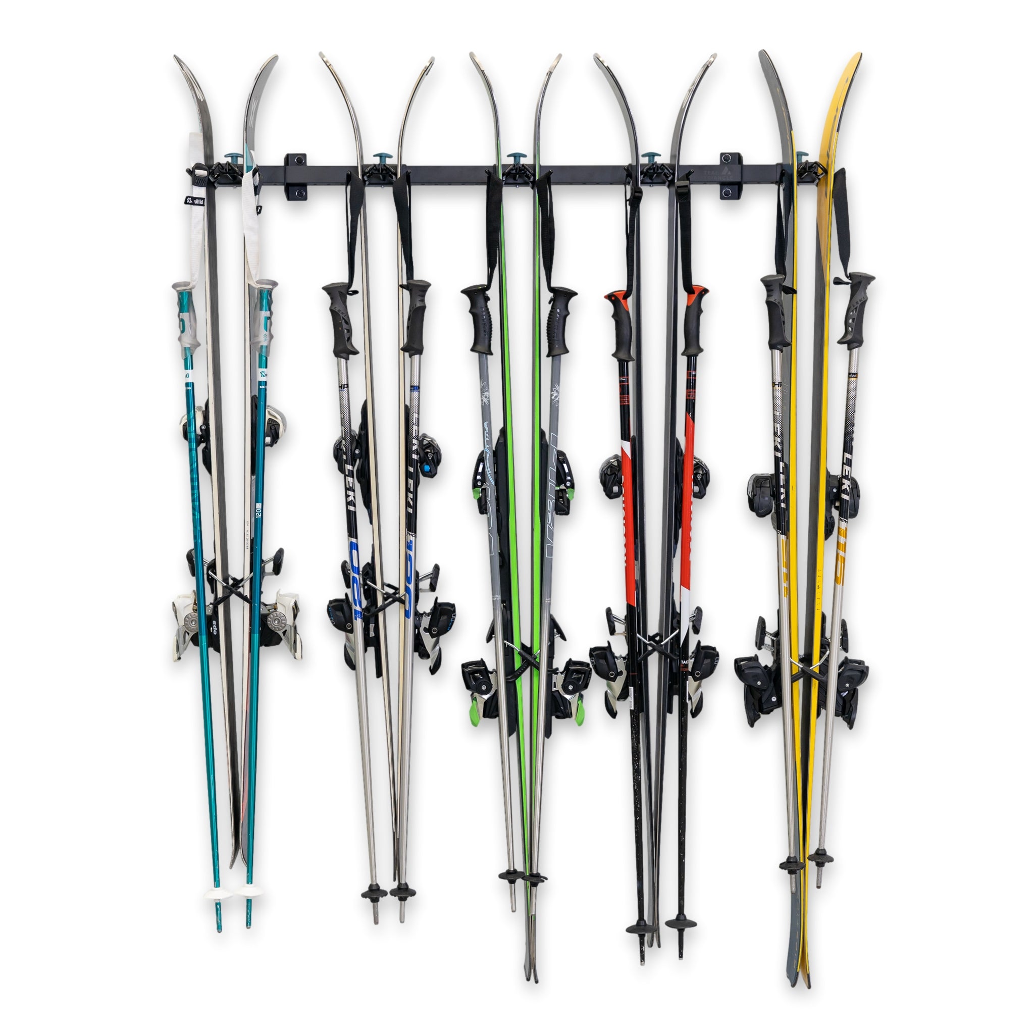 Premium G-Ski | Adjustable Wall Storage System | Holds 5 Pairs of Skis