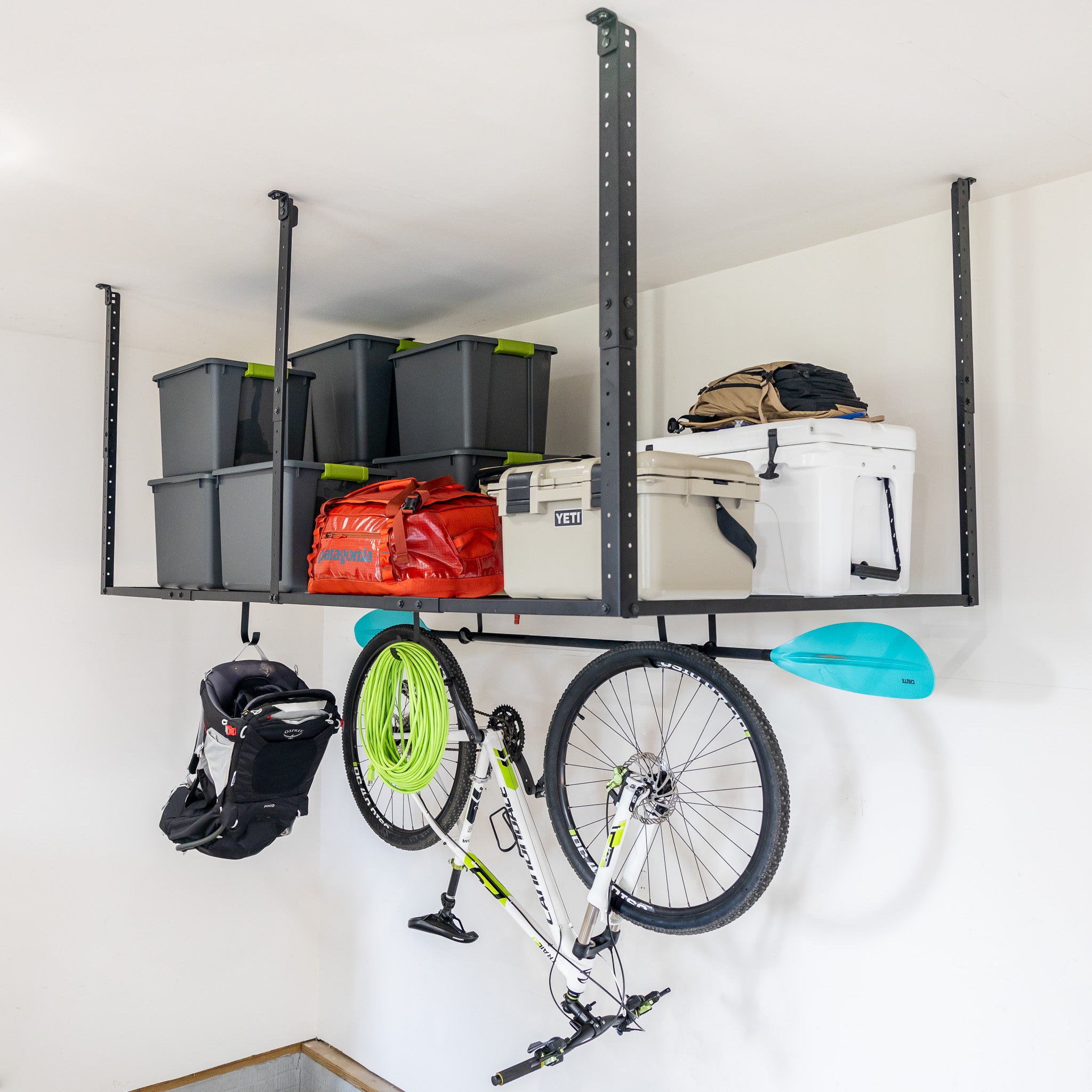 Onefs Storage Overhead 4' x 8' Garage Overhead Storage, Ceiling Shelf, Heavy-Duty Ceiling Rack ...